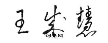 骆恒光王成慧草书个性签名怎么写