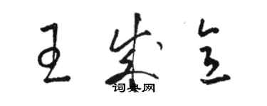 骆恒光王成意草书个性签名怎么写
