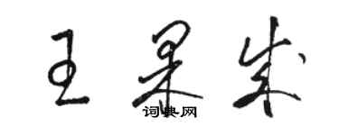 骆恒光王果成草书个性签名怎么写