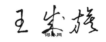 骆恒光王成旗草书个性签名怎么写