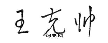 骆恒光王克帅草书个性签名怎么写
