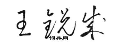 骆恒光王锐成草书个性签名怎么写