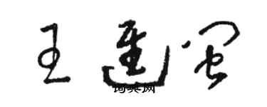 骆恒光王进闽草书个性签名怎么写