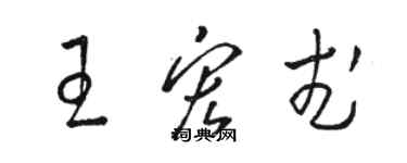 骆恒光王宏武草书个性签名怎么写