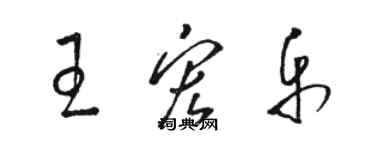 骆恒光王宏乐草书个性签名怎么写
