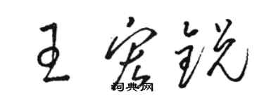 骆恒光王宏锐草书个性签名怎么写