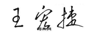 骆恒光王宏捷草书个性签名怎么写