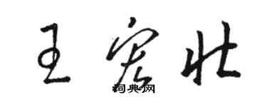 骆恒光王宏壮草书个性签名怎么写