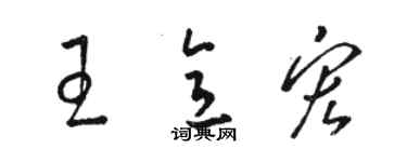 骆恒光王意宏草书个性签名怎么写