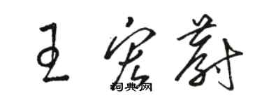 骆恒光王宏蔚草书个性签名怎么写