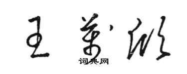骆恒光王万欣草书个性签名怎么写