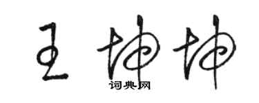 骆恒光王坤坤草书个性签名怎么写