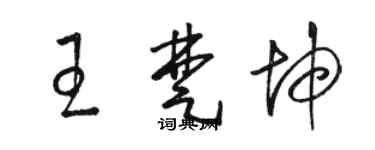 骆恒光王楚坤草书个性签名怎么写