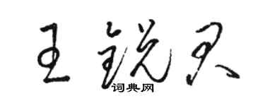 骆恒光王锐君草书个性签名怎么写