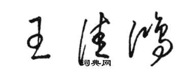 骆恒光王佳鸿草书个性签名怎么写