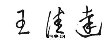 骆恒光王佳达草书个性签名怎么写