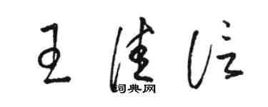 骆恒光王佳信草书个性签名怎么写