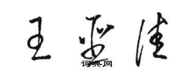 骆恒光王圣佳草书个性签名怎么写