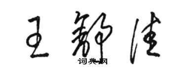 骆恒光王舒佳草书个性签名怎么写
