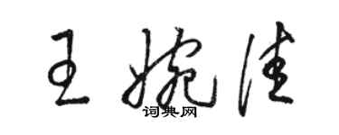 骆恒光王婉佳草书个性签名怎么写
