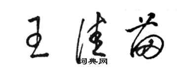 骆恒光王佳苗草书个性签名怎么写