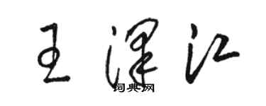 骆恒光王泽江草书个性签名怎么写