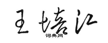 骆恒光王培江草书个性签名怎么写