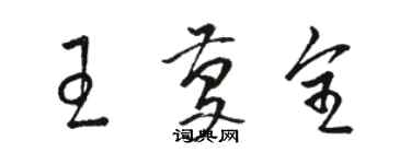 骆恒光王庆全草书个性签名怎么写