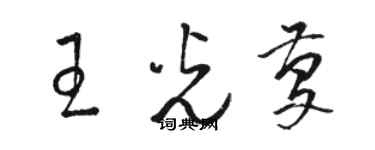 骆恒光王光庆草书个性签名怎么写