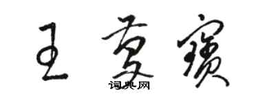 骆恒光王庆宝草书个性签名怎么写