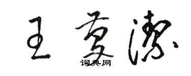 骆恒光王庆洁草书个性签名怎么写