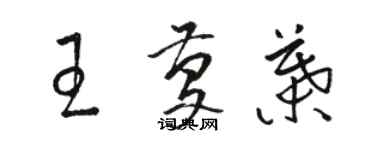 骆恒光王庆叶草书个性签名怎么写