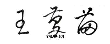 骆恒光王庆苗草书个性签名怎么写