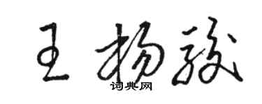 骆恒光王杨骏草书个性签名怎么写