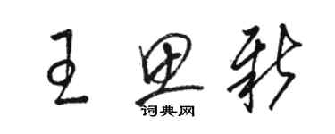 骆恒光王思新草书个性签名怎么写