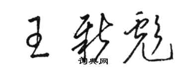 骆恒光王新彪草书个性签名怎么写