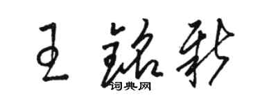 骆恒光王铭新草书个性签名怎么写