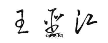 骆恒光王圣江草书个性签名怎么写