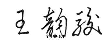骆恒光王韵骏草书个性签名怎么写