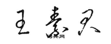 骆恒光王素君草书个性签名怎么写