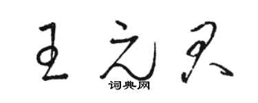 骆恒光王元君草书个性签名怎么写