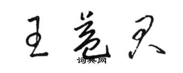 骆恒光王益君草书个性签名怎么写