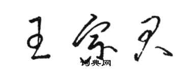 骆恒光王宗君草书个性签名怎么写
