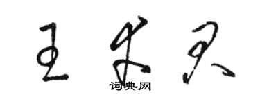 骆恒光王幸君草书个性签名怎么写
