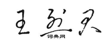 骆恒光王烈君草书个性签名怎么写
