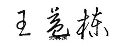 骆恒光王益栋草书个性签名怎么写