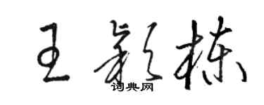 骆恒光王颖栋草书个性签名怎么写