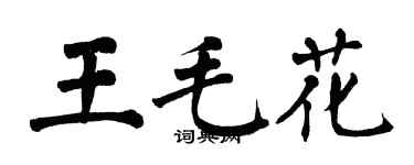 翁闿运王毛花楷书个性签名怎么写