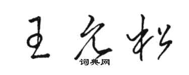 骆恒光王允松草书个性签名怎么写