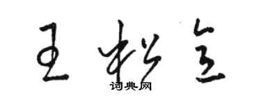 骆恒光王松意草书个性签名怎么写